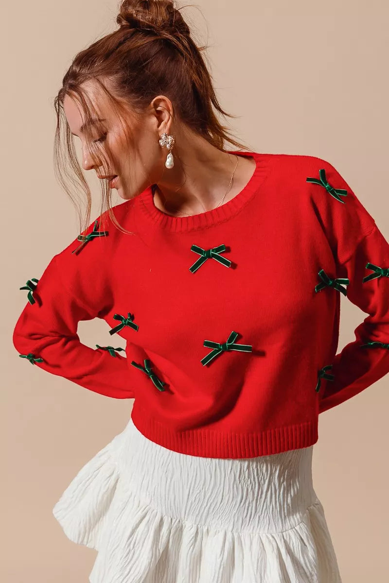 0ac74be8-d30a-4afe-b542-ed4e60c0acd1-Max-Origin SO ME Ribbon Bow Applique Sweater - Image 1