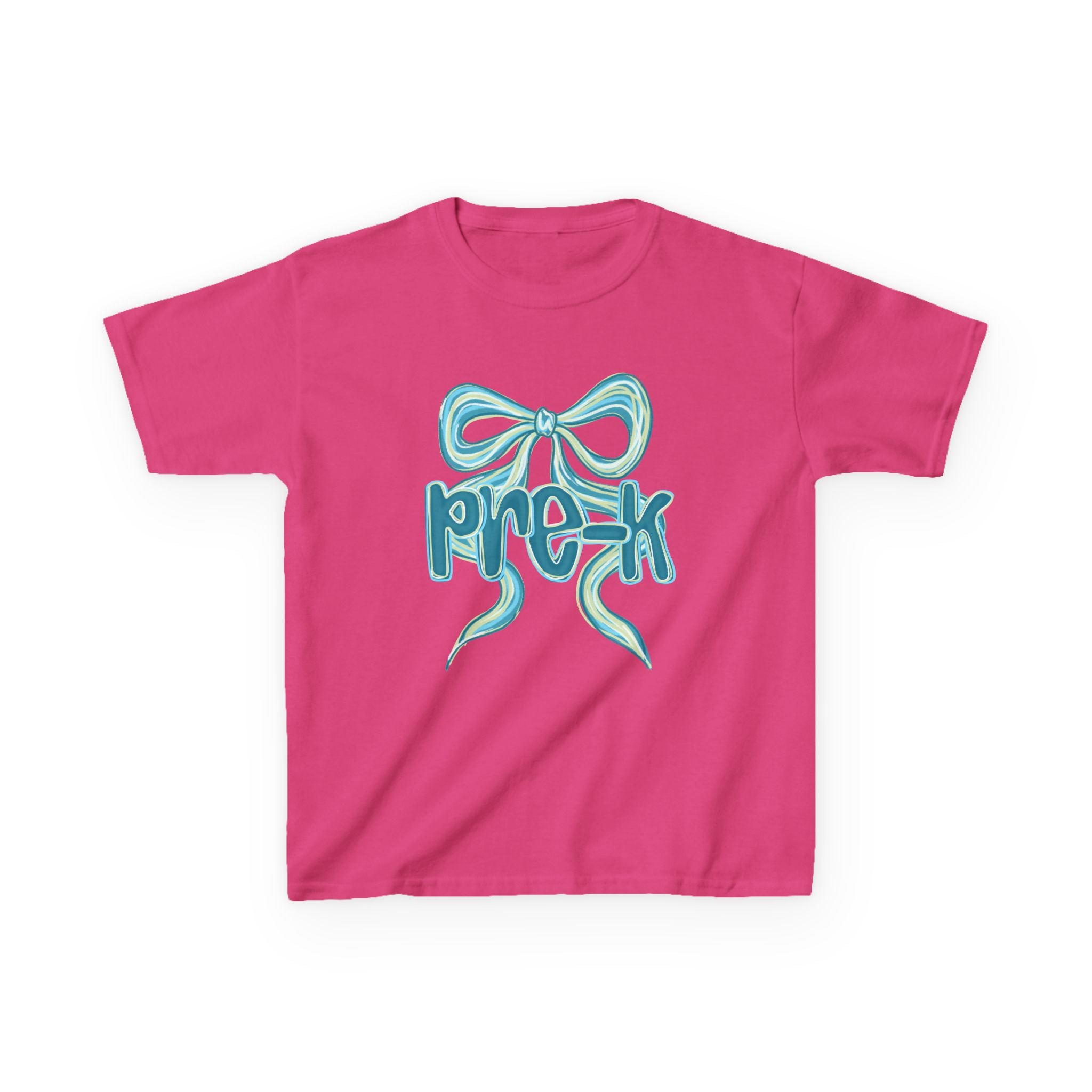 2810270190885103326_2048 Pre-K Kids Tee Cute Blue Coquette Bow Back to School Preschool T-Shirt - Image 1
