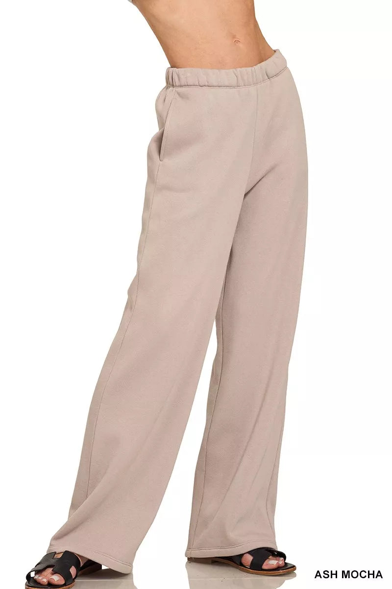 35e3c76ff1534f78bcb56b8515f35a94-Max-Origin Zenana Fleece Sweatpant with Pockets - Image 1