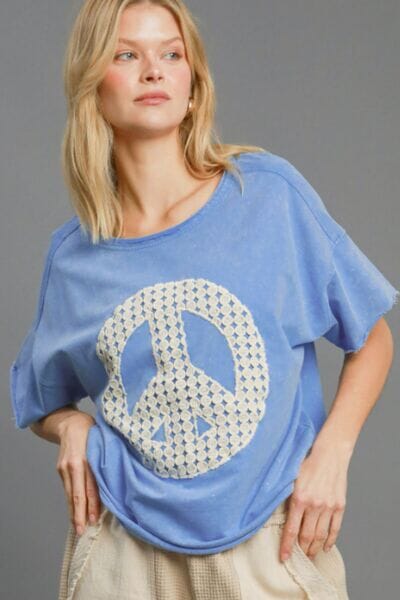 4309cd38-d222-4b9e-8183-68f7b8bdfacf-Min Umgee Full Size Mineral Wash T-Shirt with Lace Applique Plus Size - Image 1