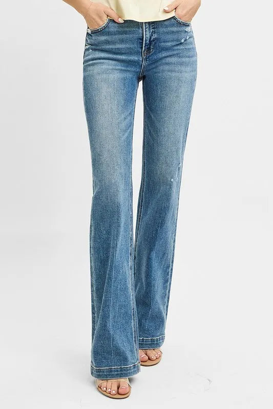 58a6c55d-b8aa-4460-8648-c916b0359ce6-Max-Origin RISEN Full Size Distressed Detail Bootcut Jeans Plus Size - Image 1