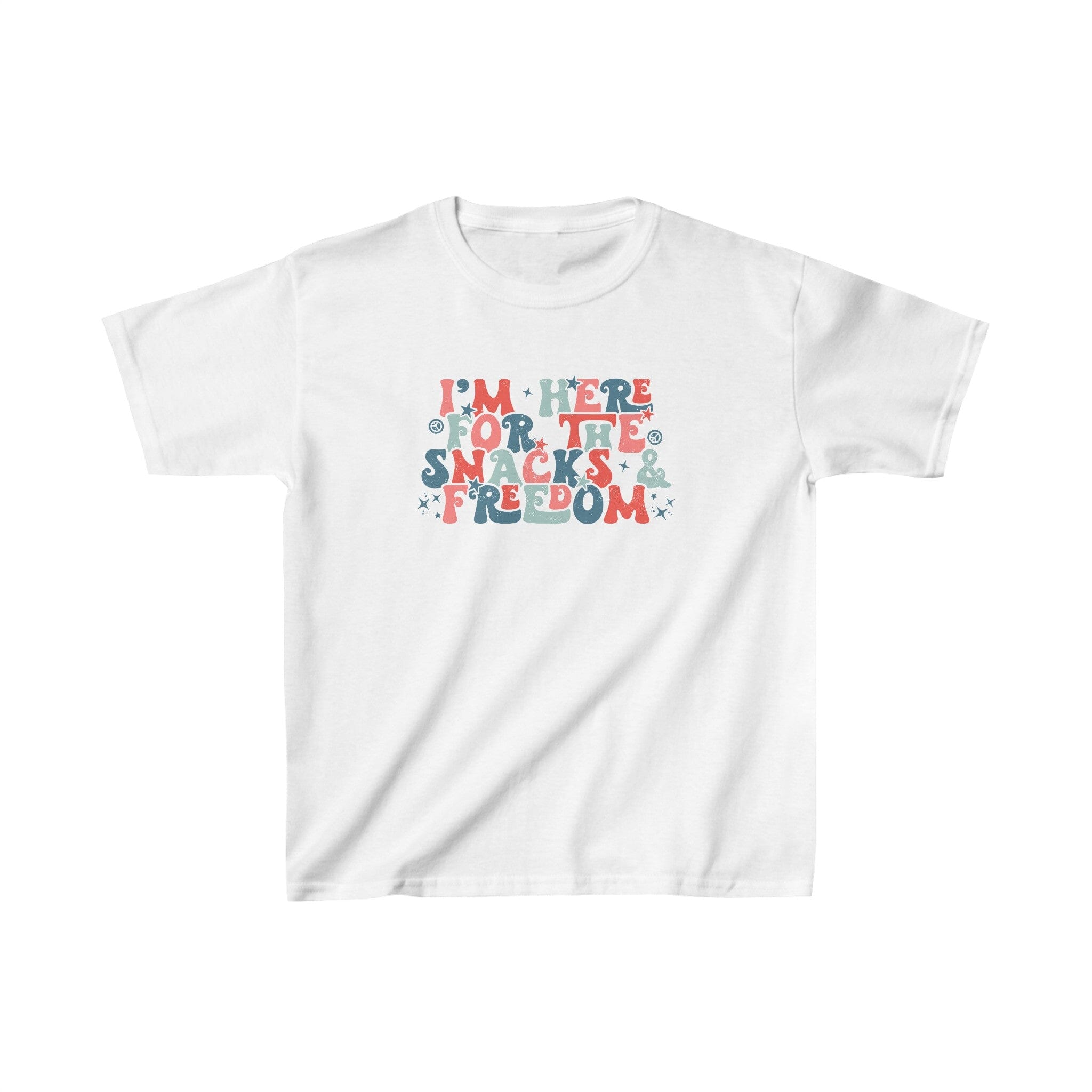 7268666120401153606_2048 Just Here for the Snacks & Freedom Kids Graphic T-Shirt - 4 Colors - Image 1