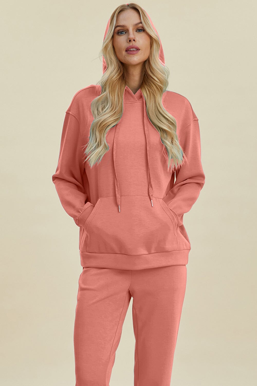758c249d-c6e1-4c23-8420-5b2418d8f325-Max Basic Bae Full Size Air Scuba Drawstring Long Sleeve Hoodie with Kangaroo Pocket - Image 1