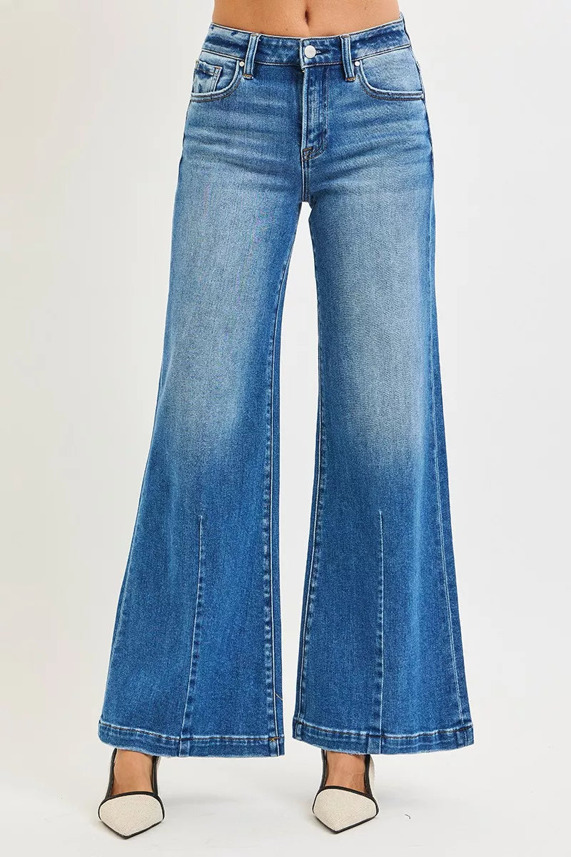 86f12fd82ed0450f871ff18df67f27b1-Max-Origin RISEN Full Size Mid Rise Wide Leg Jeans with Flared Look Plus Size - Image 1