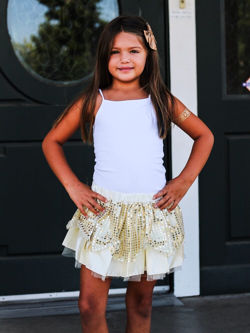 BR_Belle_Tutu_3_s_1 Gold Yellow Princess Costume Sequin Tutu Skirt in Kid, Adult, or Plus Size - Image 1