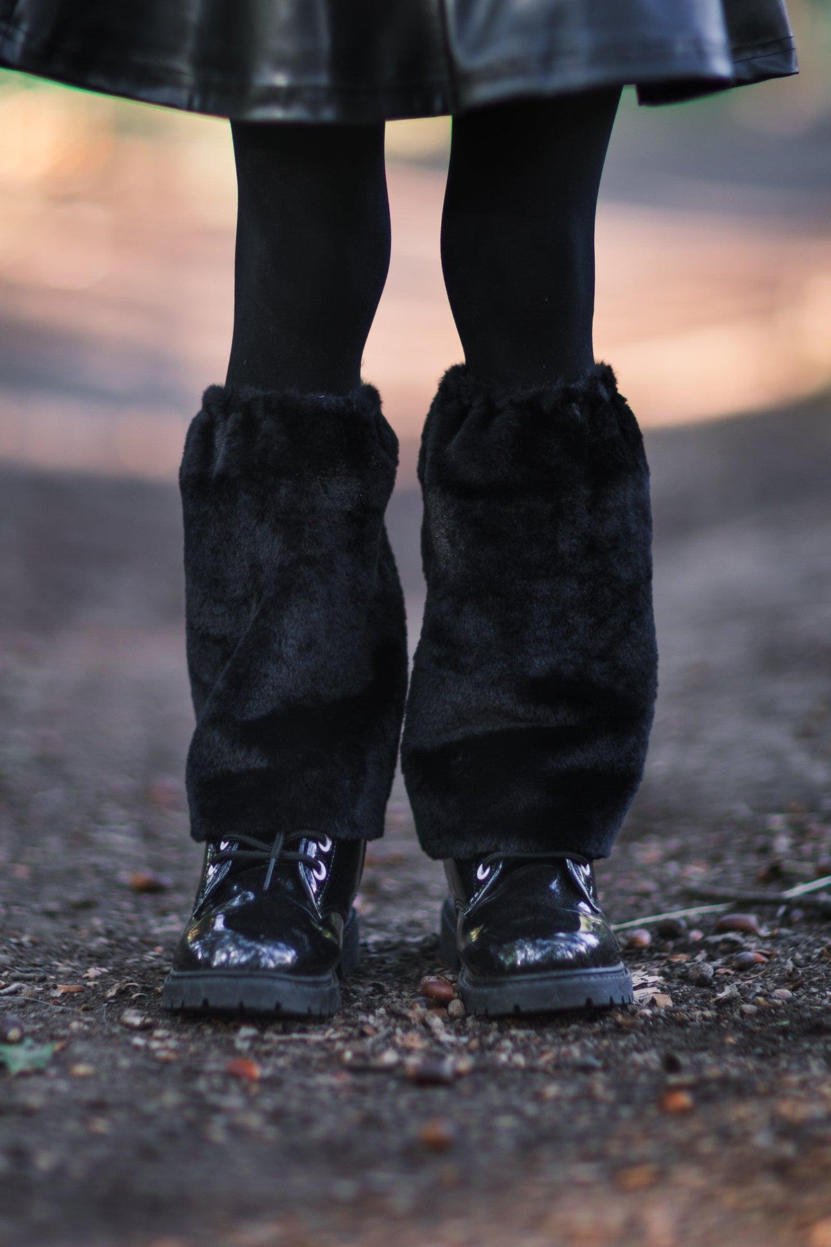 BU2A2422 Mom & Me - Fuzzy Black Leg Warmers - Image 1