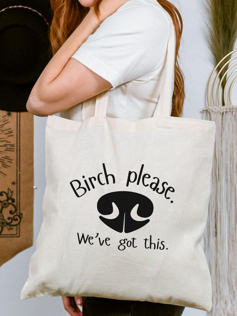 Birch_Please_Tote Birch Please We Got This Dog Scent Sport Cotton Canvas Tote Bag - Image 1