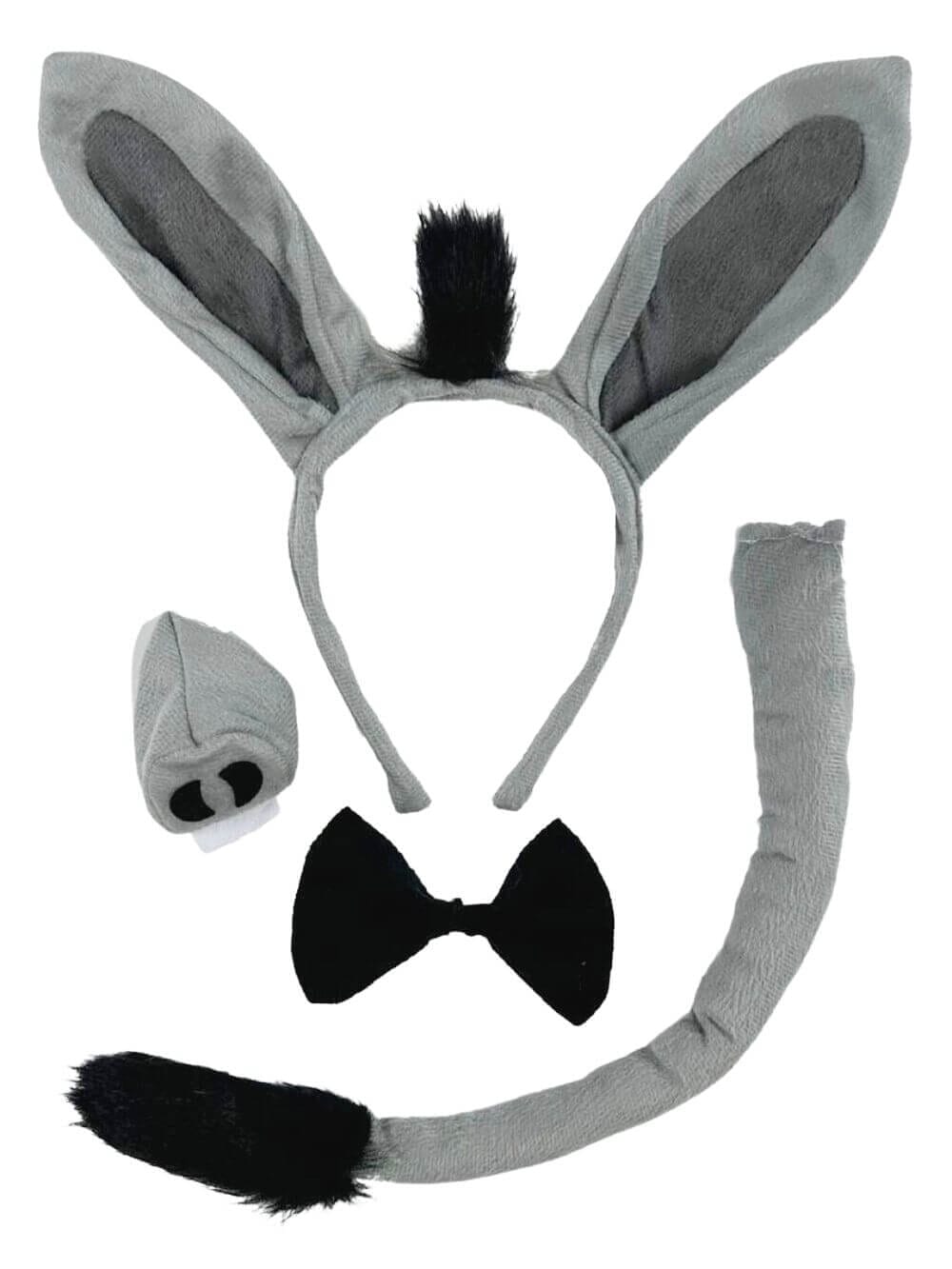 DonkeyHeadband Donkey Girls Headband Ears, Kid or Adult Size Costume Accessories Individual or Wholesale Bulk Multipack - Image 1