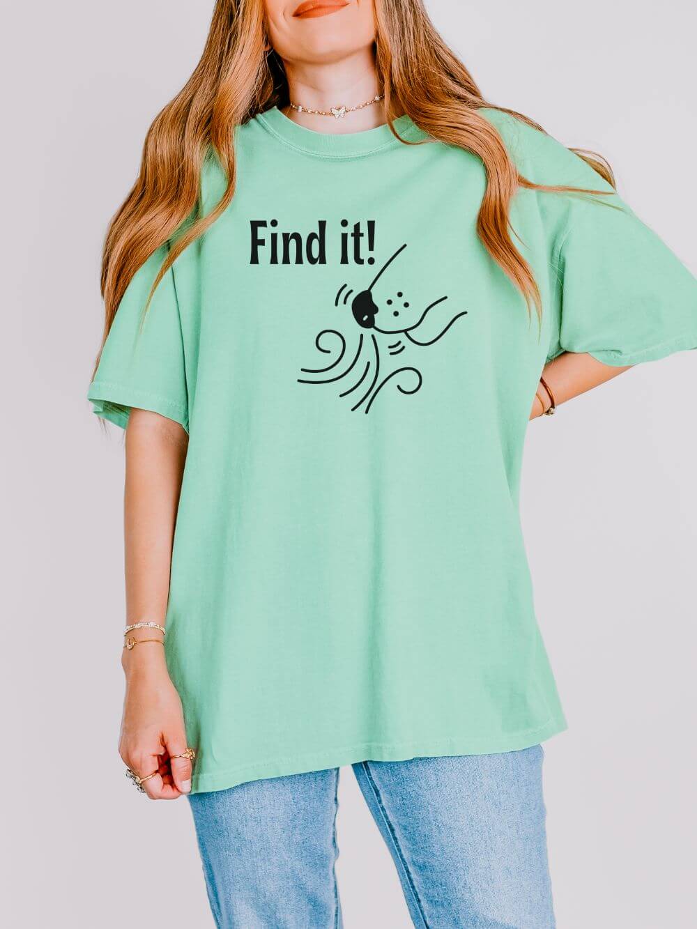 FindItIslandReef Find It! Dog Scent Sport Nose Work Comfort Colors Unisex Dog Mom T-Shirt - Image 1