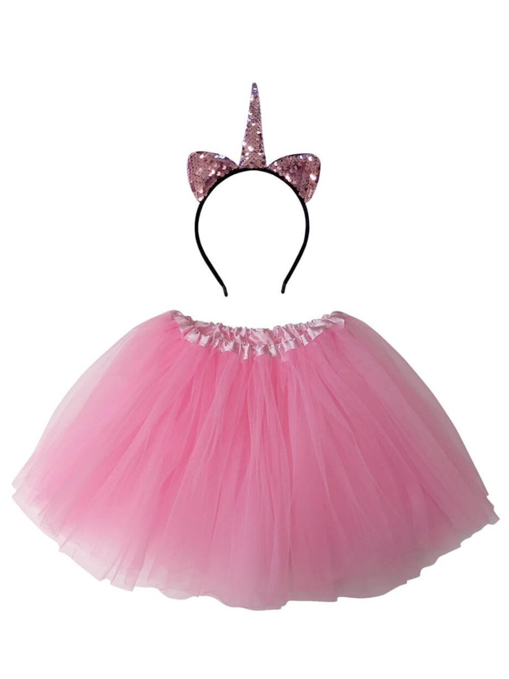 Flip_HB_Costume_Uni_Pink_e8822871-5a2d-42b6-b9db-10950582c266 Adult Pink Unicorn Costume - Tutu Skirt & Flip Sequin Headband Horn Set for Adult or Plus Size - Image 1