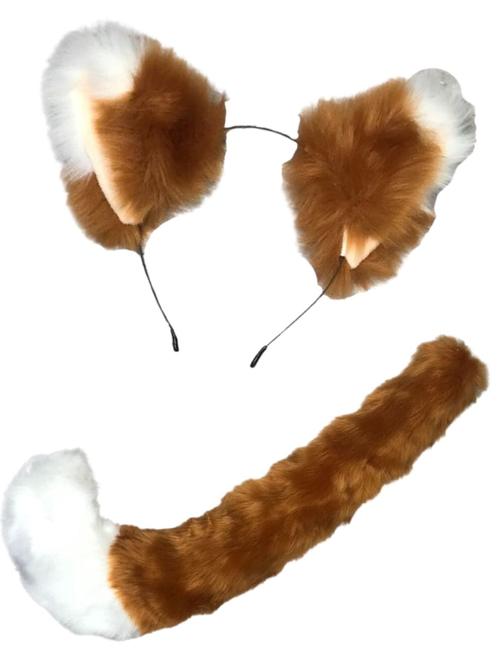 FoxHeadband Orange Fox Ears Headband Set - Plush Headband Ears & Tail Costume Accessories Individual or Wholesale Bulk Multipack - Image 1