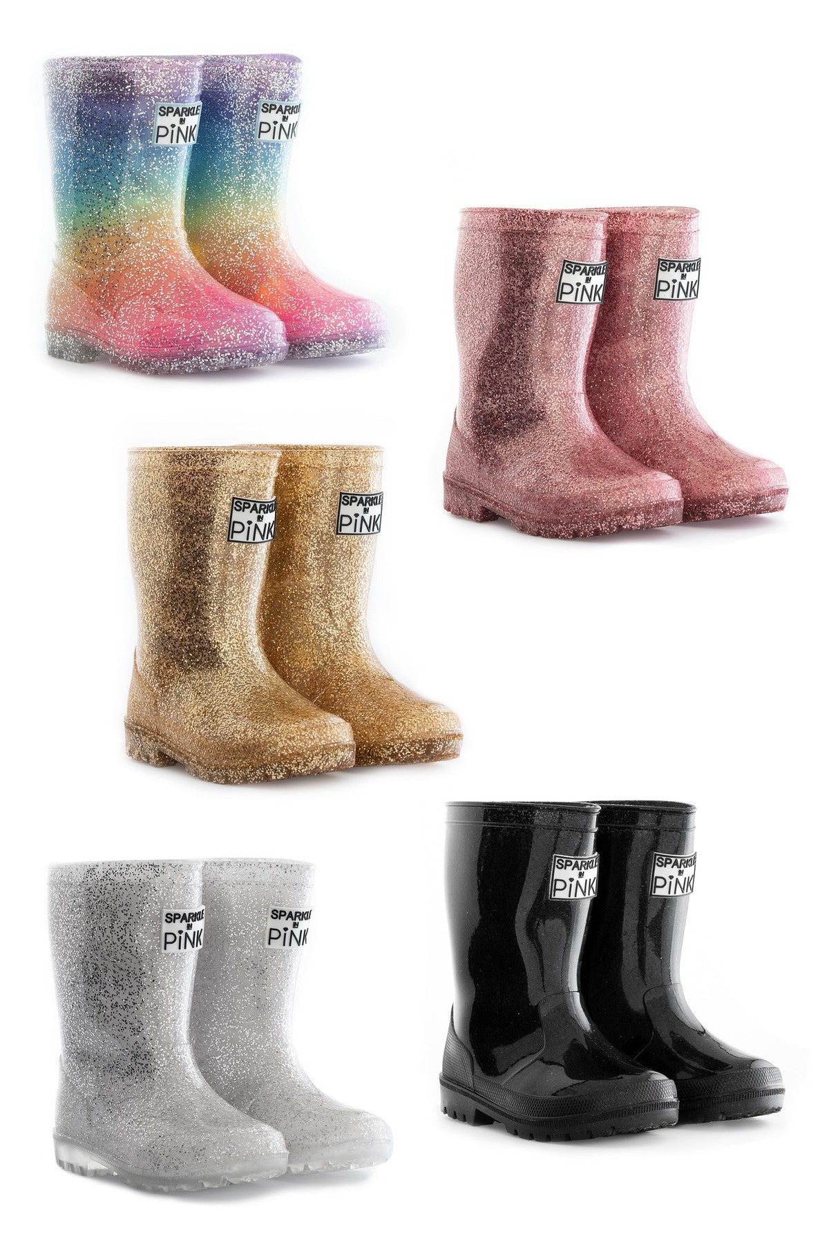 GlitterBoots Sparkle In Pink Premium Glitter Boots - Image 1