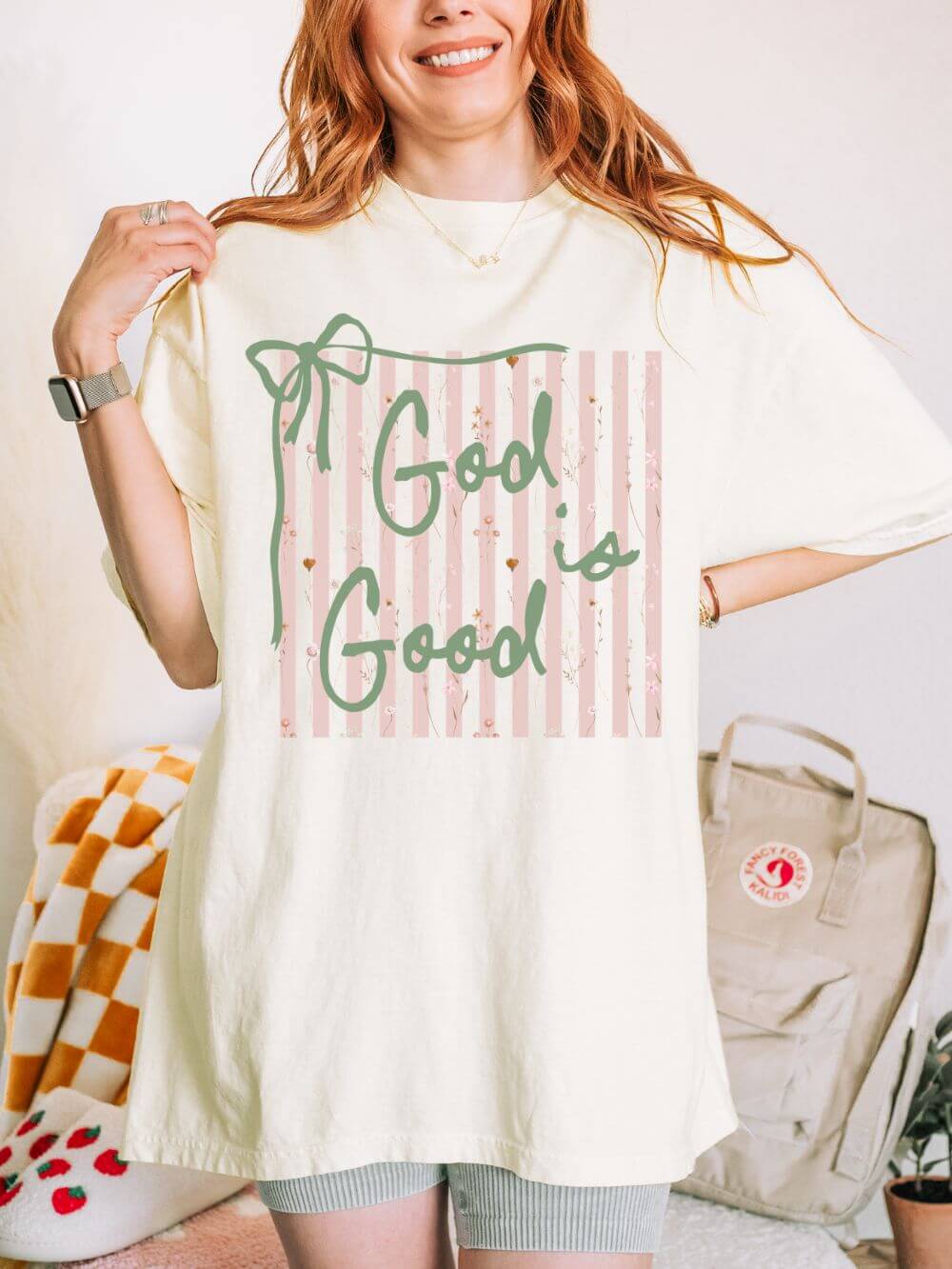 God_is_Good_Ivory God is Good Graphic T-Shirt Christian Faith Graphic Tee - Image 1
