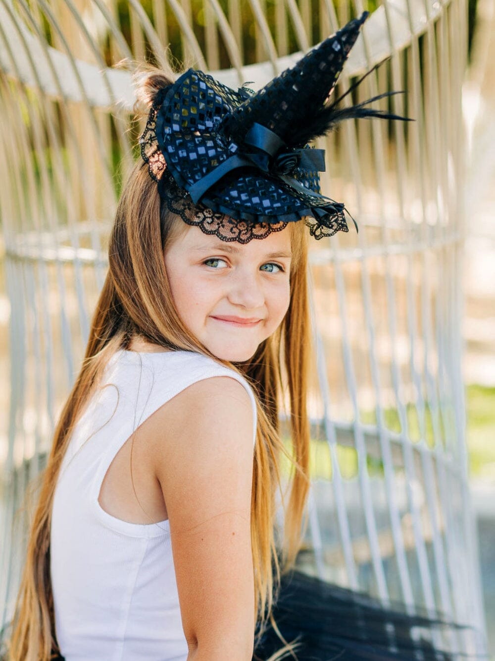 HarlowTutuWitchHat_2d97287c-27ac-4649-b517-14f0b4de9fb3 Fancy Black Witch Headband Hat Kid or Adult Costume Accessory Individual or Wholesale Bulk Multipack - Image 1