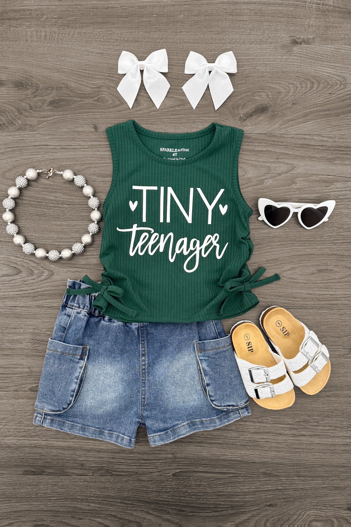 IMG_0636-Edit "Tiny Teenager" Denim Short Set - Image 1