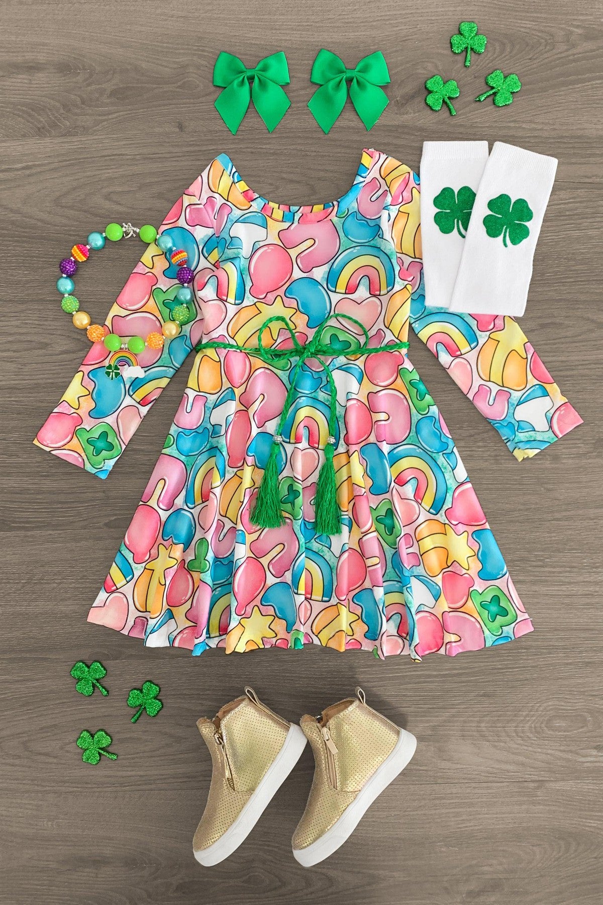IMG_1069-Edit Rainbow Lucky Belt Dress - Image 1