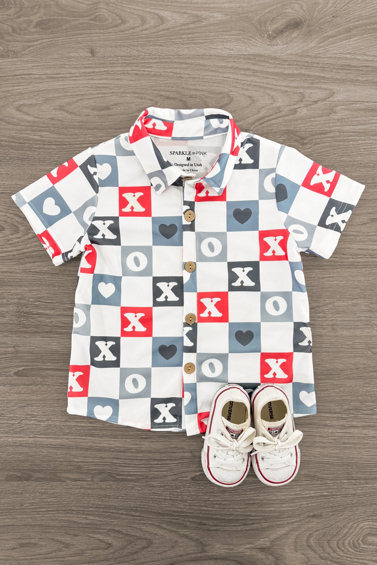 IMG_2826-Edit-2 "XOXO" Checkered Button Down - Image 1