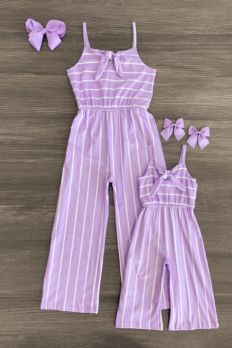 IMG_2851-Edit Mom & Me - Lavender Stripe Jumpsuit - Image 1