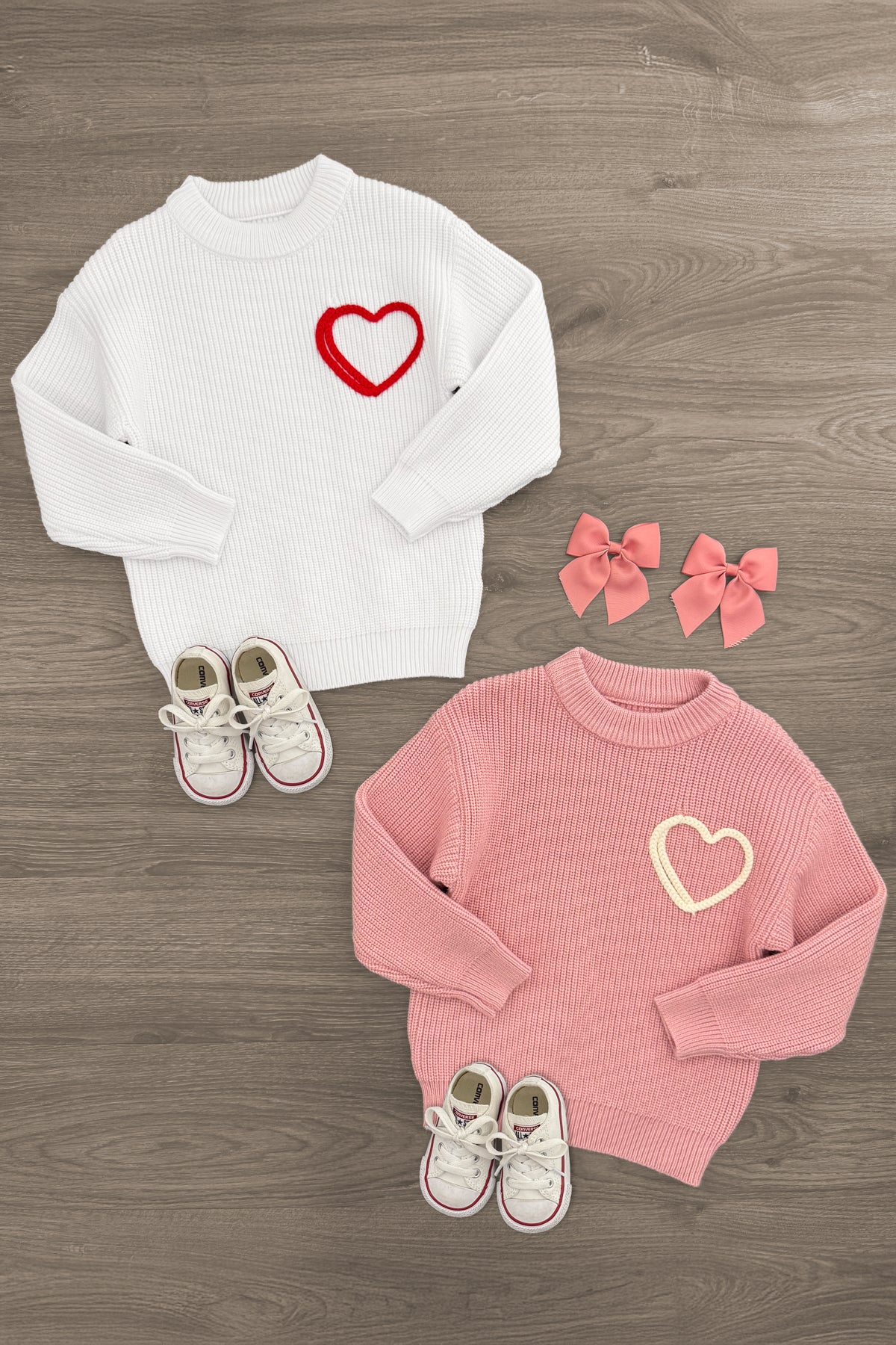 IMG_3294-Edit Heart Knit Sweater - Boy or Girl - Image 1