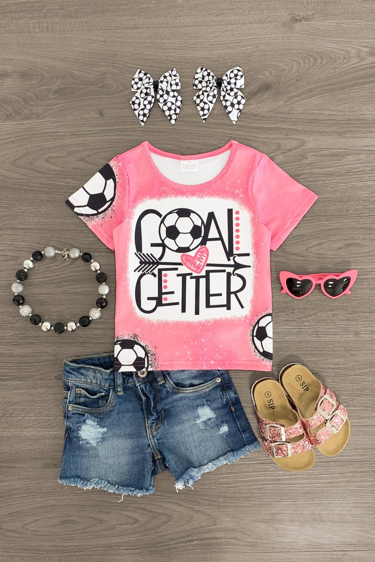 IMG_4575-Edit "Goal Getter" Pink Soccer Top - Image 1