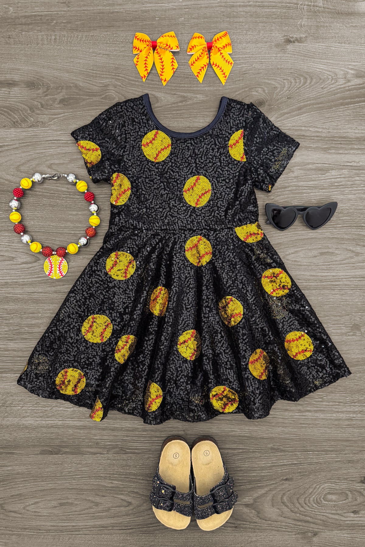 IMG_4577-Edit Black Sequin Softball Dress - Image 1