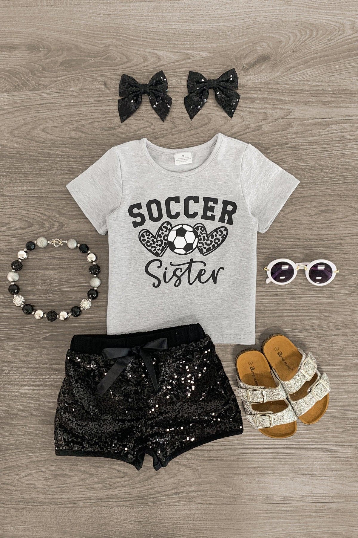 IMG_5322-Edit_259e55cb-95fc-47bd-a216-f340cab6e513 "Soccer Sister" Sequin Short Set - Image 1