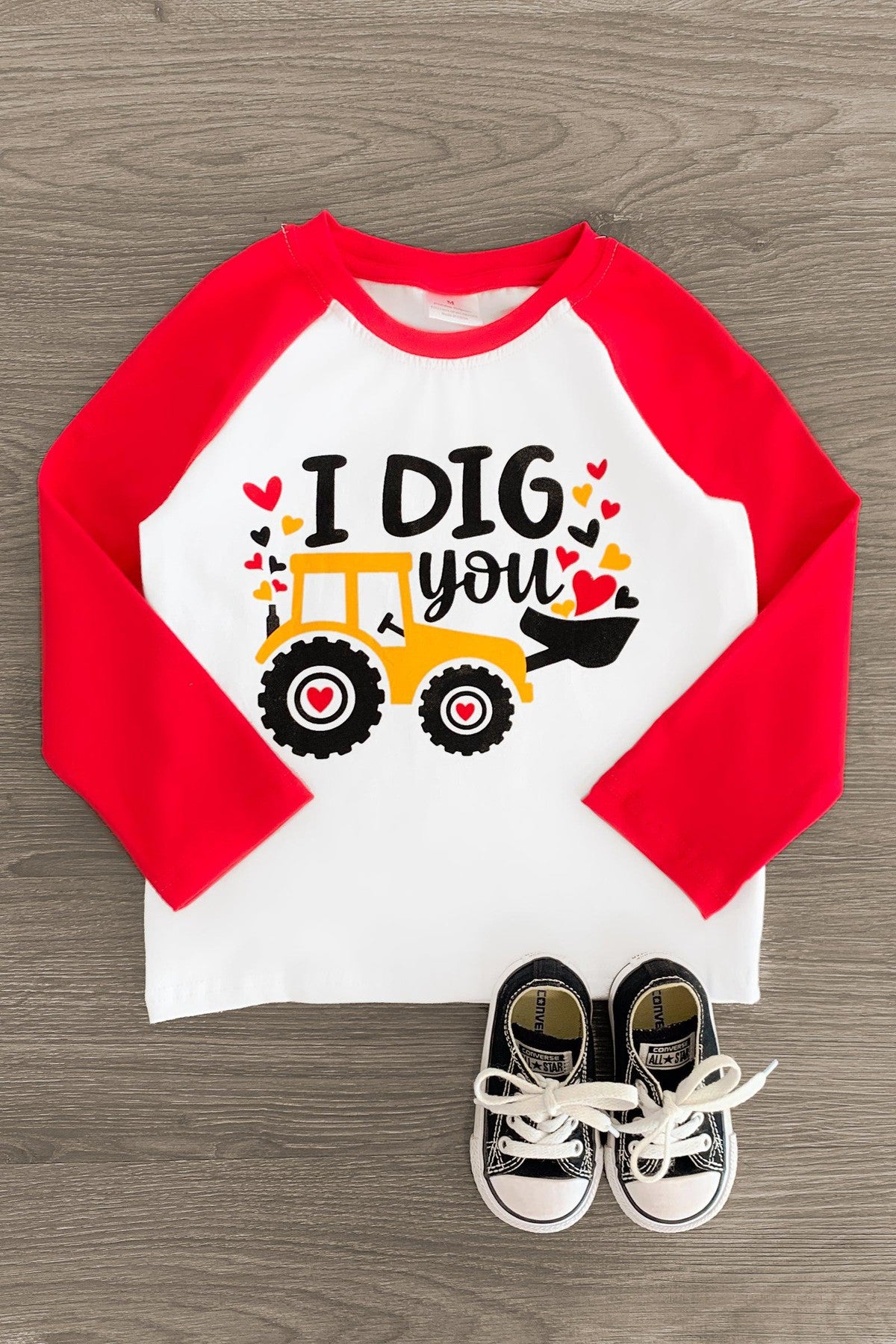 IMG_6364-Edit "I Dig You" Red & White Top - Image 1