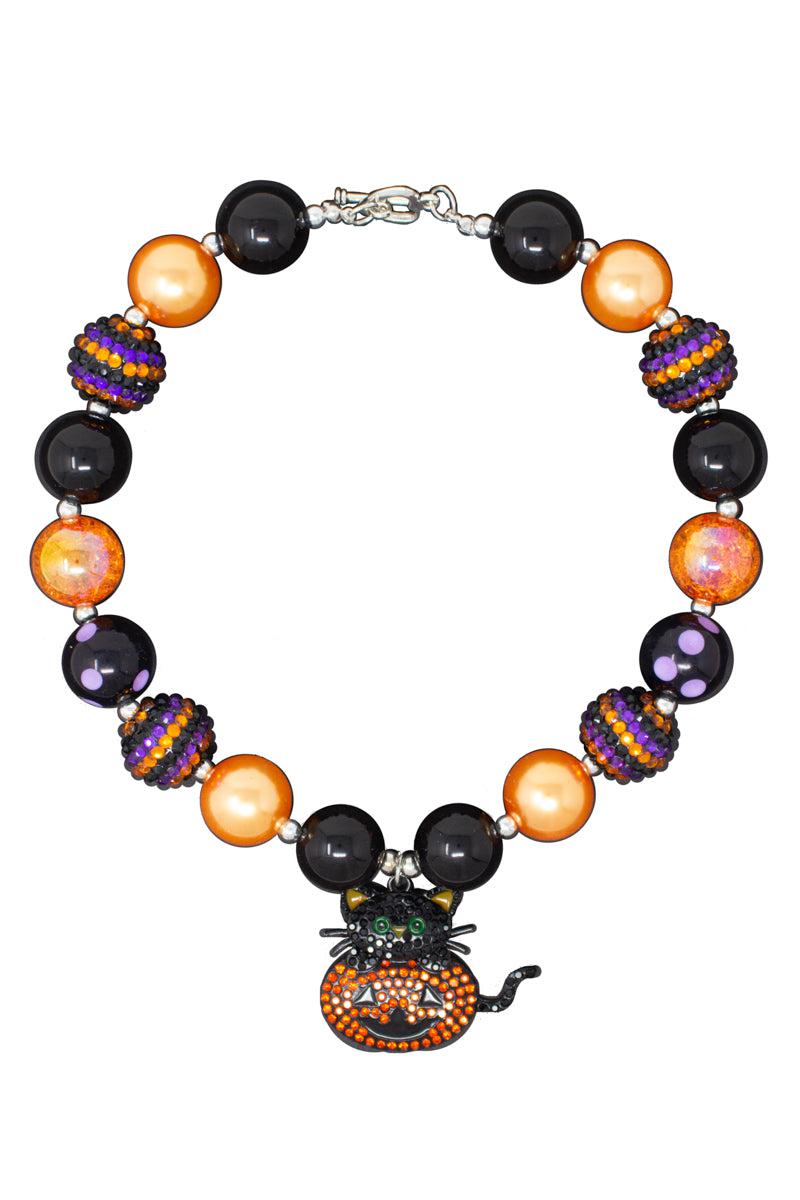 IMG_6389-Edit Kitty & Jack-O-Lantern Bubblegum Necklace - Image 1