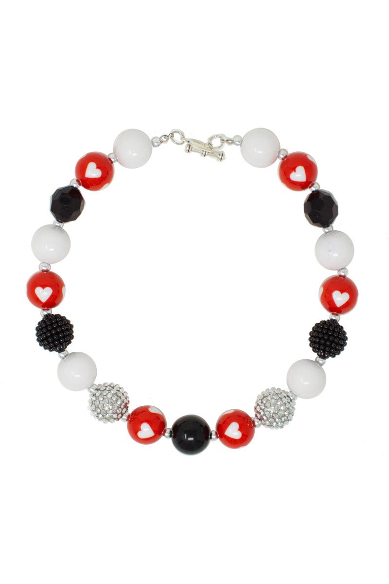 IMG_6466-Edit White & Red Heart Bubblegum Necklace - Image 1