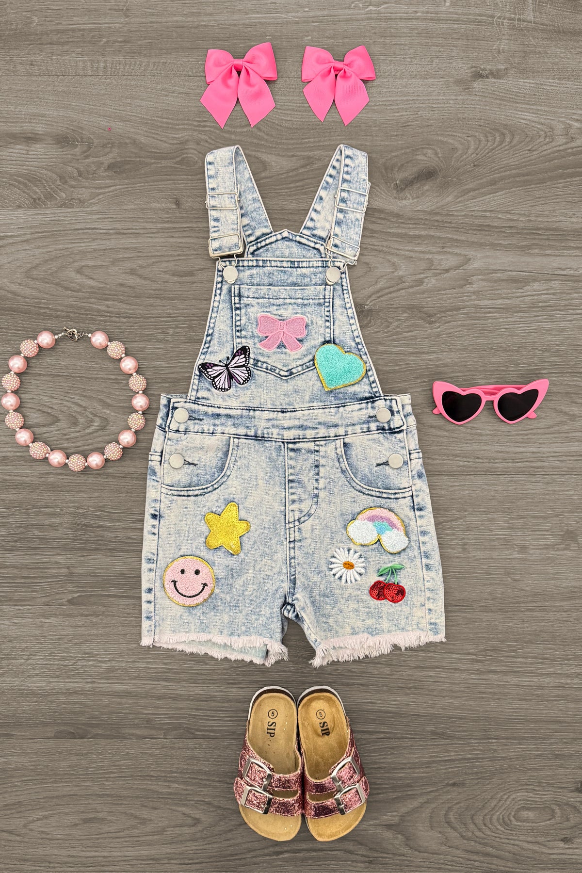 IMG_6535-Edit Summer Patches Denim Overalls - Image 1