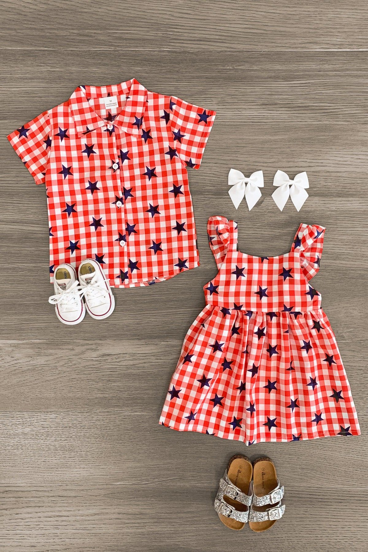 IMG_6672-Edit Gingham Star Top & Dress - Boy Or Girl! - Image 1