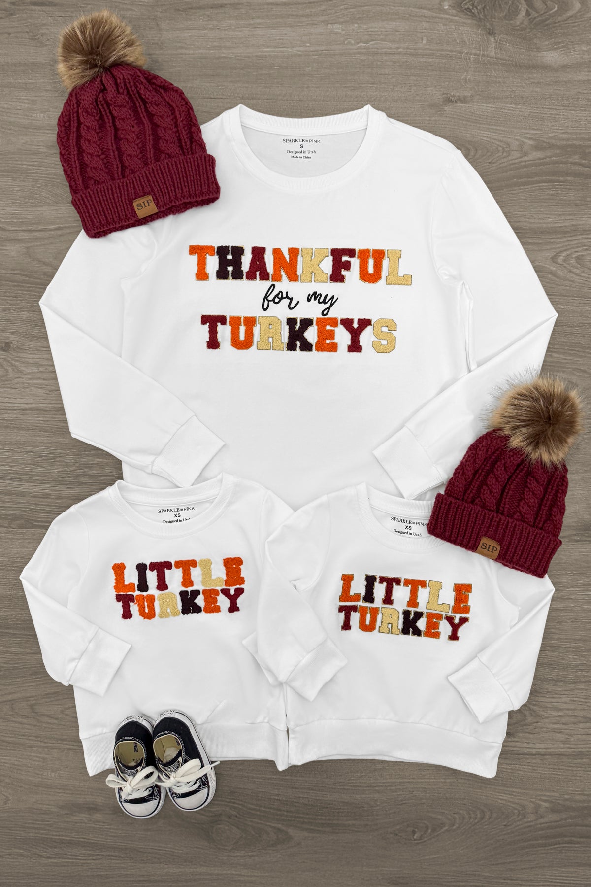 IMG_7587-Edit Mom & Kid - "Thankful For My Turkeys & Little Turkey" Top - Image 1