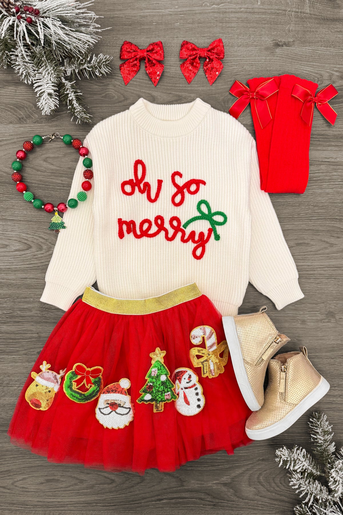 IMG_7806-Edit "Oh So Merry" Tutu Skirt Set - Image 1