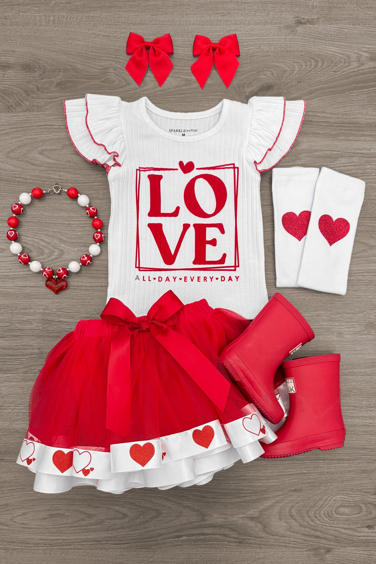 IMG_8695-Edit "Love, All Day Every Day" Tutu Skirt Set - Image 1