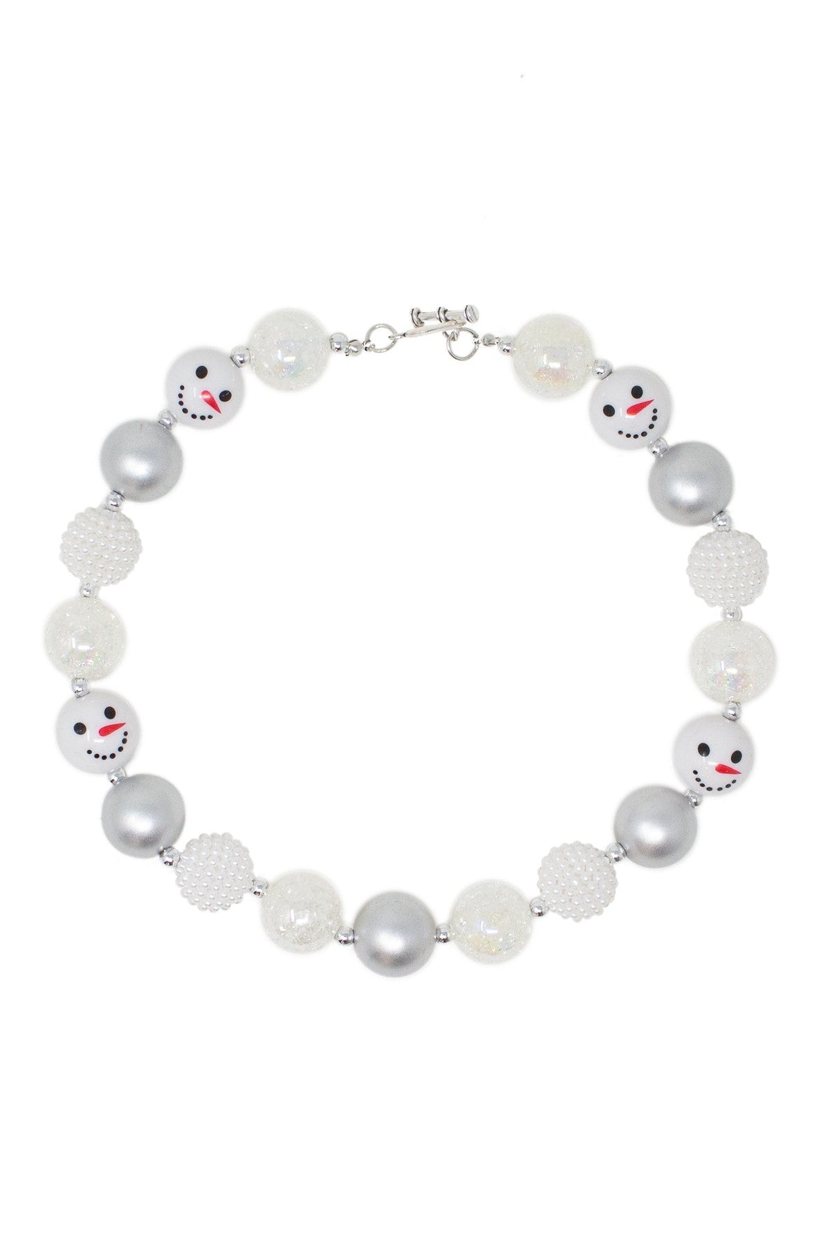 IMG_9242-Edit Silver Snowman Bubblegum Necklace - Image 1