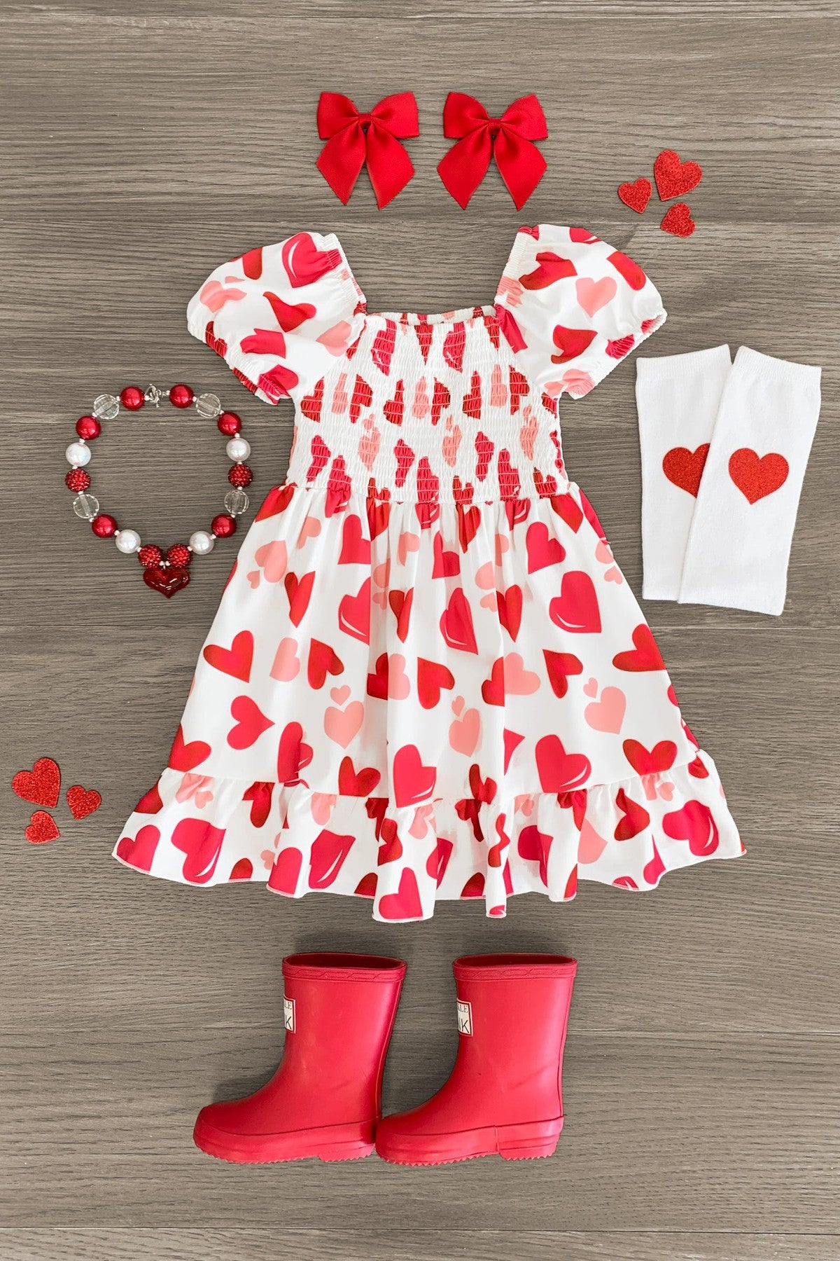 IMG_9281-Edit White Heart Ruffle Dress - Image 1
