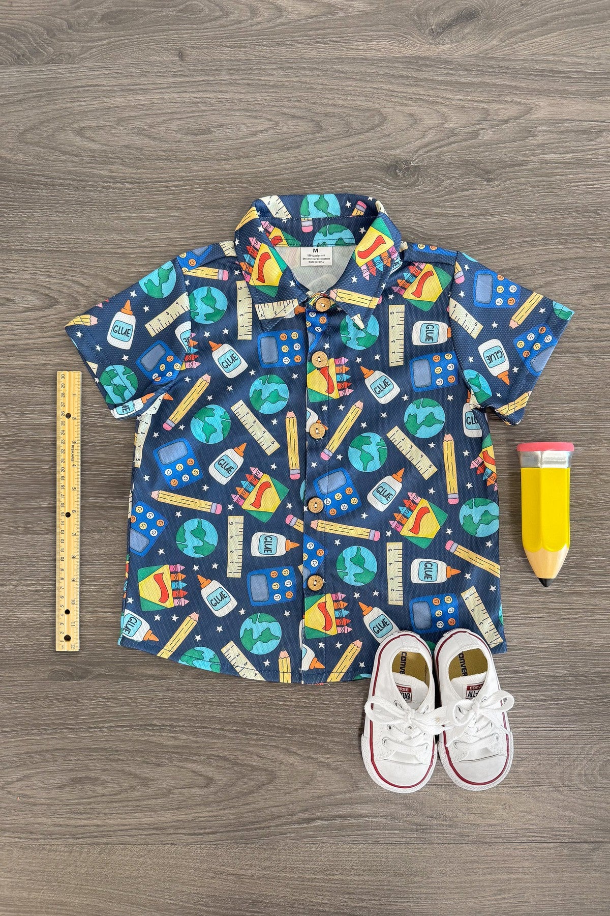 IMG_9511-Edit School Supply Star Button Down Top - Image 1