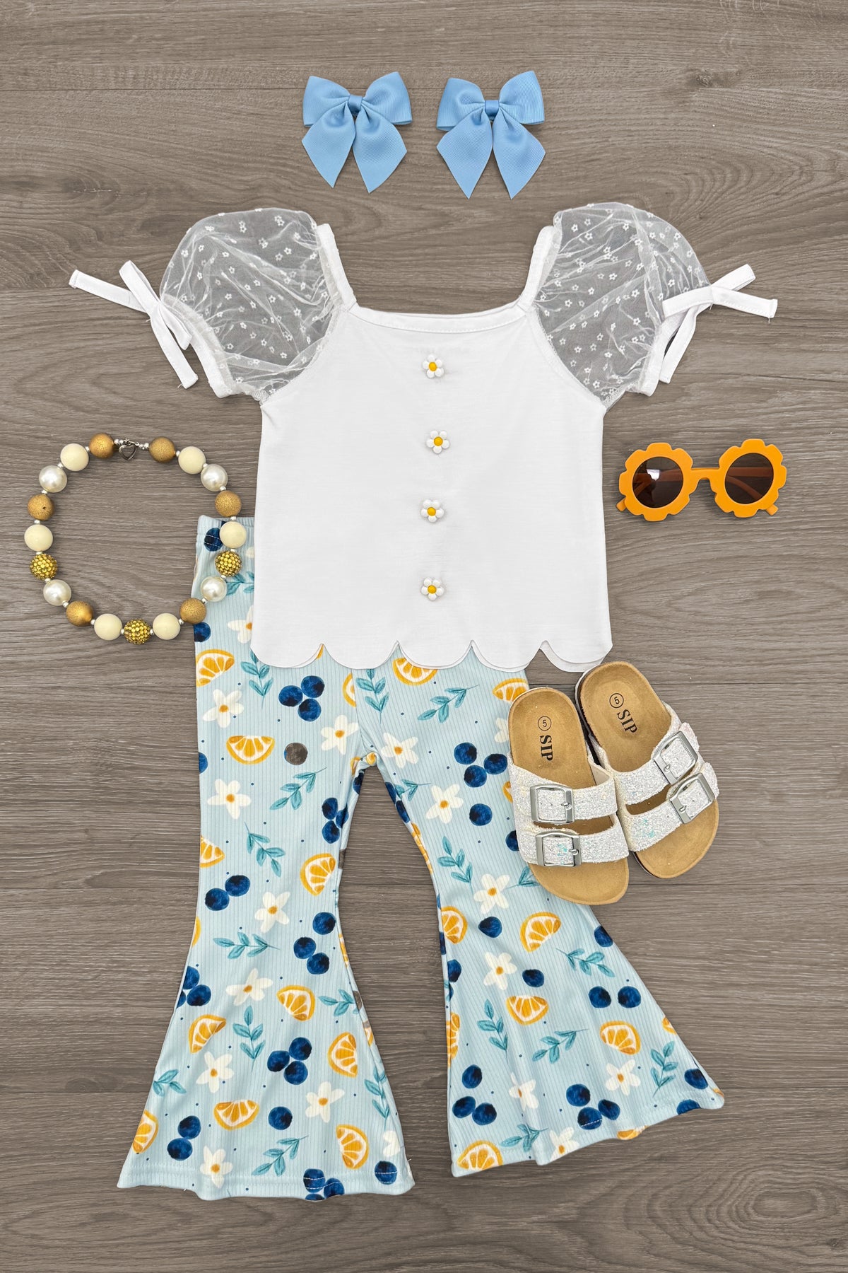 IMG_9520-Edit Blueberries & Lemons Flare Pant Set - Image 1