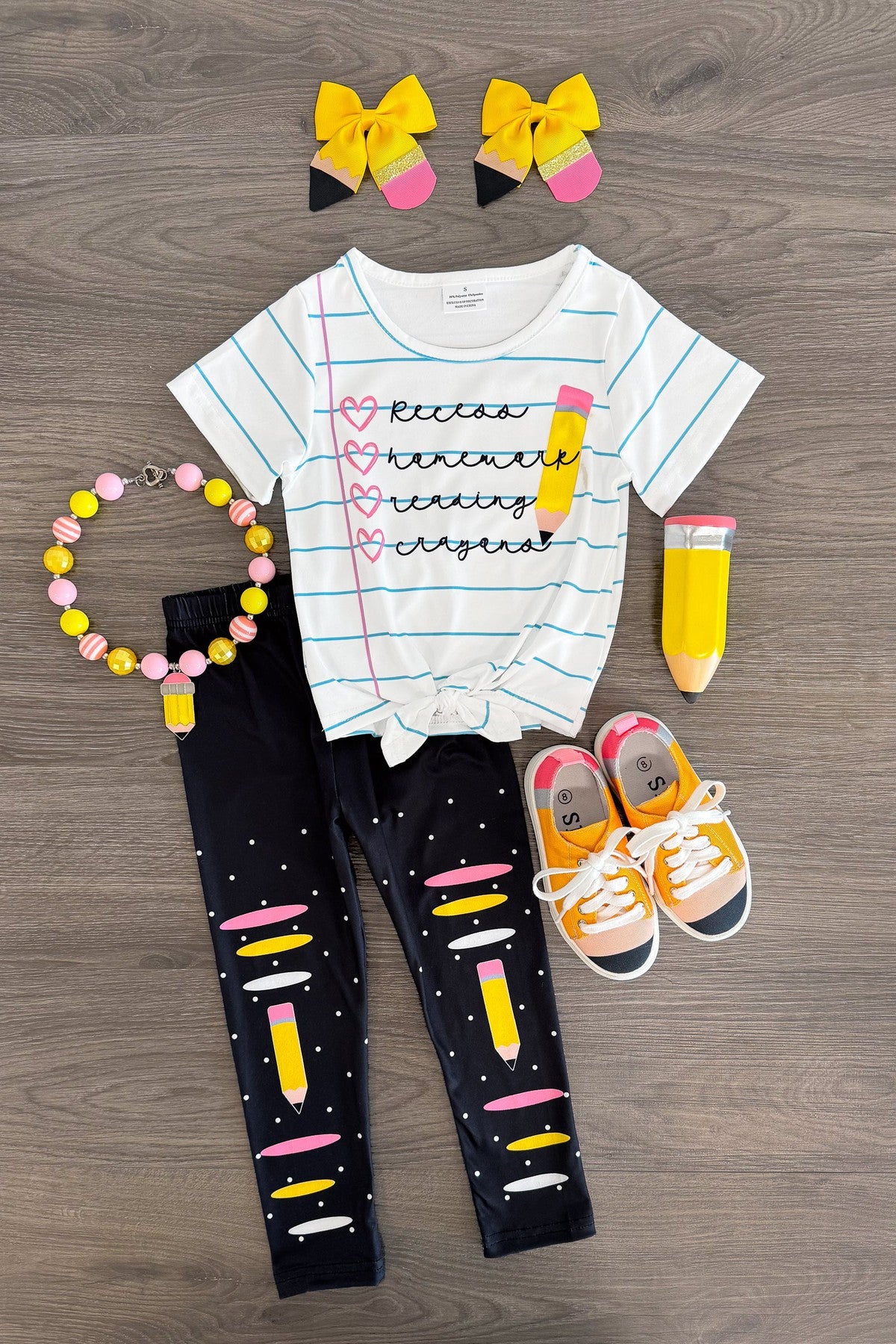 IMG_9725-Edit "Recess, Homework..." Legging Set - Image 1