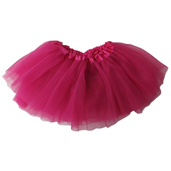 InfHPs Hot Pink Baby Infant Tulle Tutu Skirt Baby Size 5 Layer Basic Ballet Tutu - Image 1