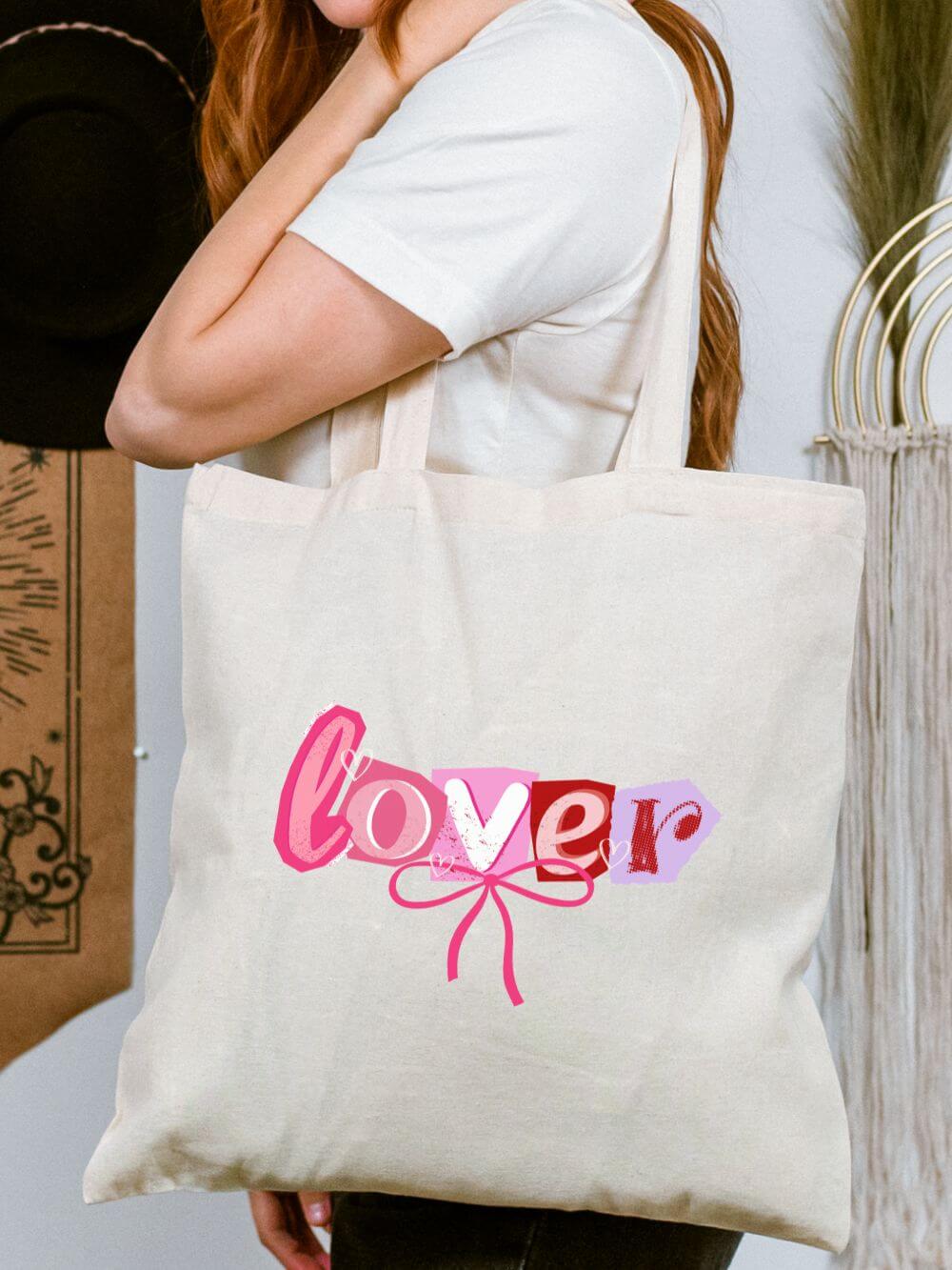 Pink_Lover_Magazine_Tote Pink Lover Magazine Cut Out Cotton Canvas Tote Bag - Image 1