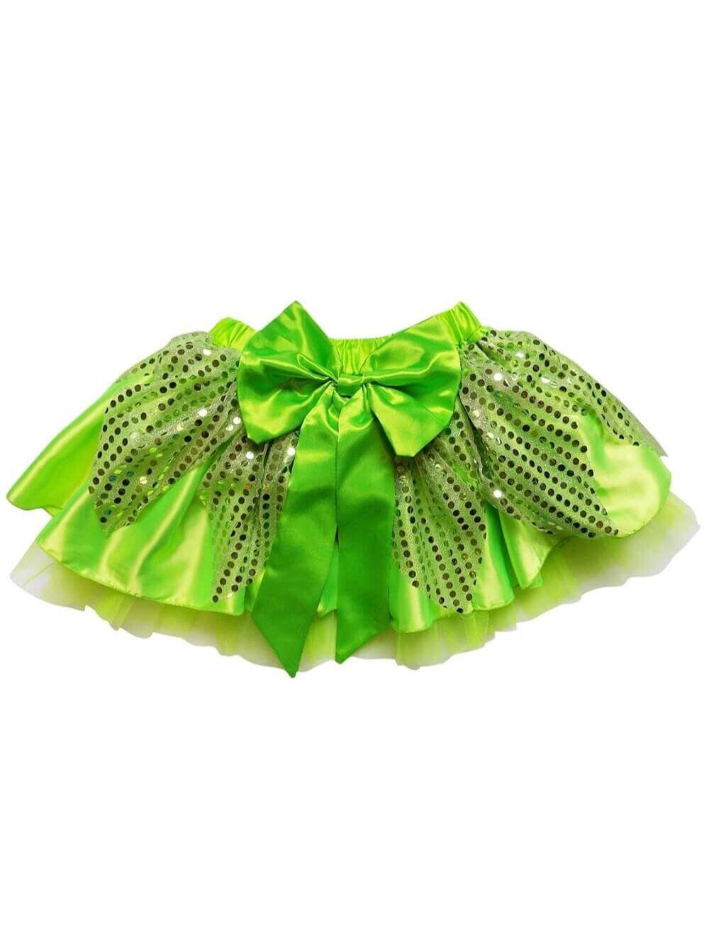 Princess_Tinkerbell Green Fairy Princess Costume Sequin Tutu Skirt in Kids, Adult, or Plus Size - Image 1