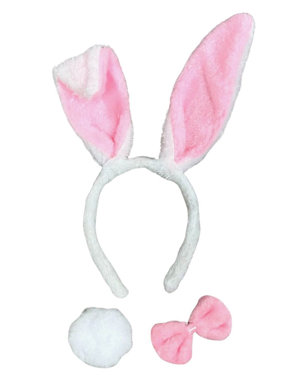RabbitHeadband White Rabbit Girls Headband Ears, Kid or Adult Size Costume Accessories Individual or Wholesale Bulk Multipack - Image 1