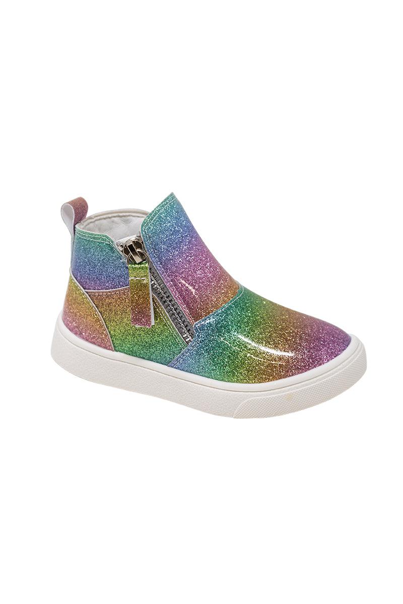 Rainbow-Glitter-Bootie Rainbow Glitter Booties - Image 1