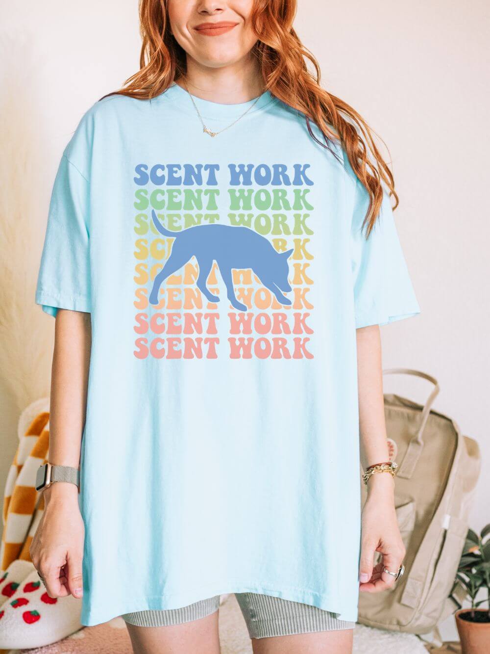 ScentWorkChambray Scent Work Dog Sports Comfort Colors Unisex Dog Mom Nose Work T-Shirt - Image 1