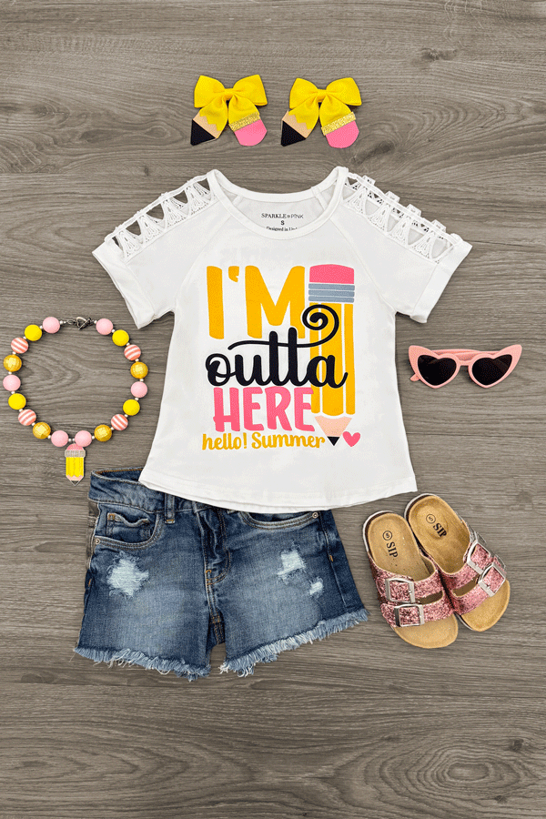 School_s-Out "I'm Outta Here, Hello! Summer" School Top - Image 1