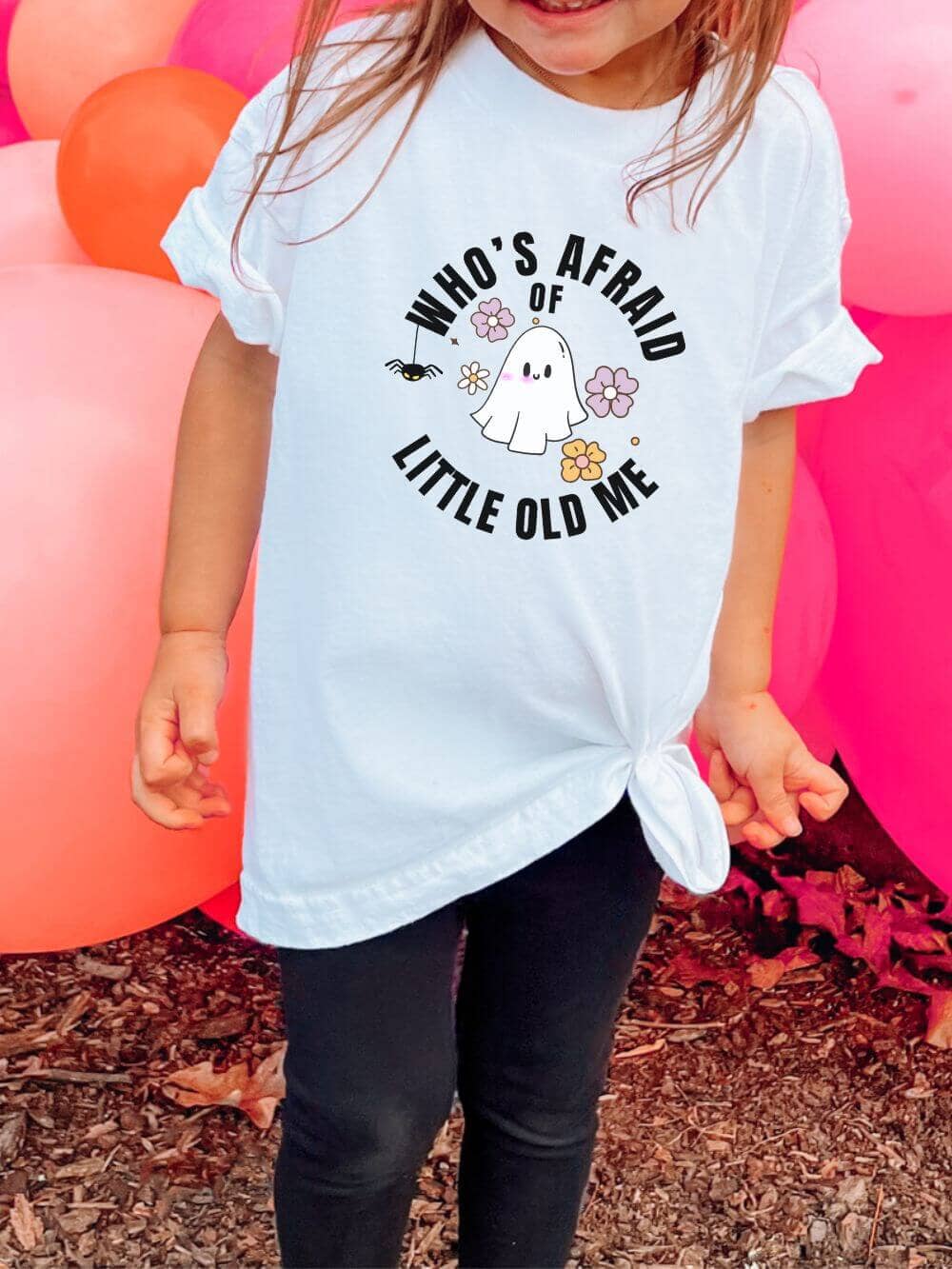 Who_s_Afraid_Kid_White Who's Afraid of Little Old Me Youth Short Sleeve Tee - Image 1