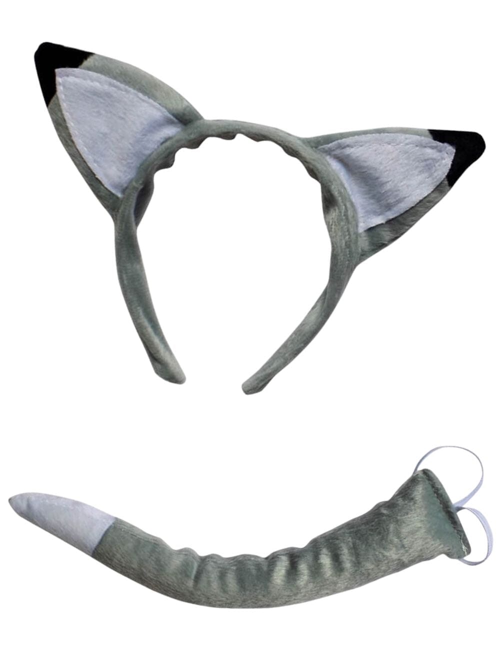 WolfHeadbandTail Wolf or Fox Headband Ears & Tail, Kid or Adult Size Costume AccessoriesIndividual or Wholesale Bulk Multipack - Image 1