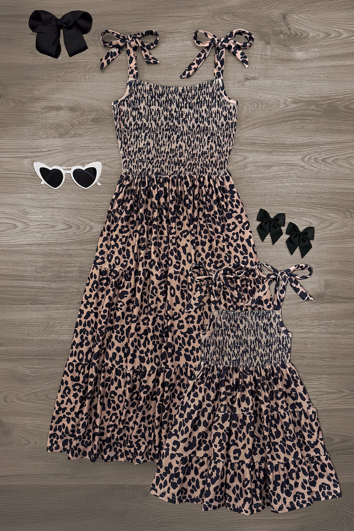 cheetahtiedress Mom & Me - Cheetah Print Dress - Image 1