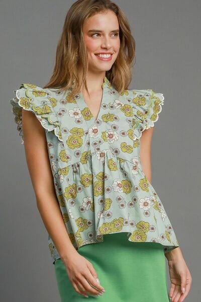 d8567fee-fc6f-401d-8793-96a3e26ef13d-Min Umgee Full Size Floral Print Peplum Top Plus Size - Image 1